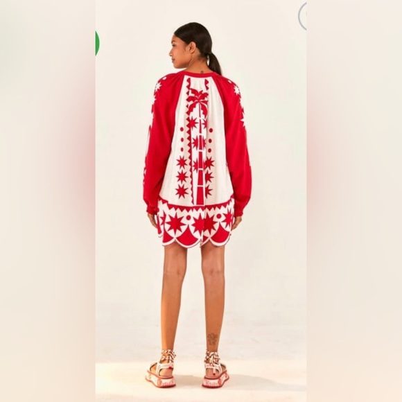 New Embroidered dress with belt - Picture 2 of 2